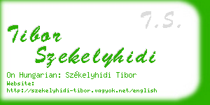 tibor szekelyhidi business card