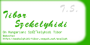 tibor szekelyhidi business card